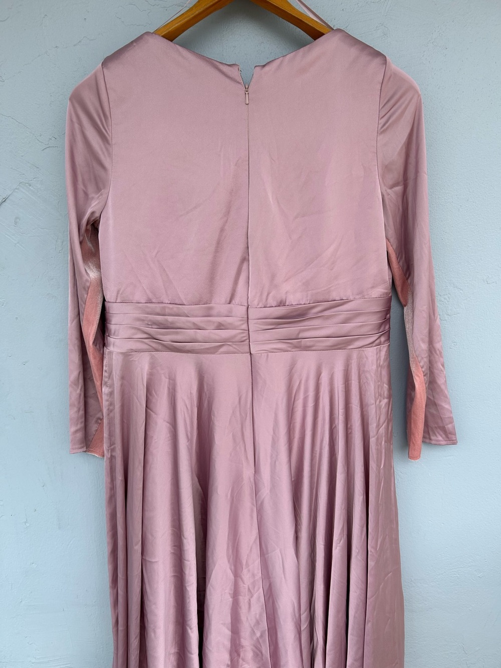 Mac Duggar Blush Pink Long Sleeve Fit-and-Flare Dress - Picture 3 of 9